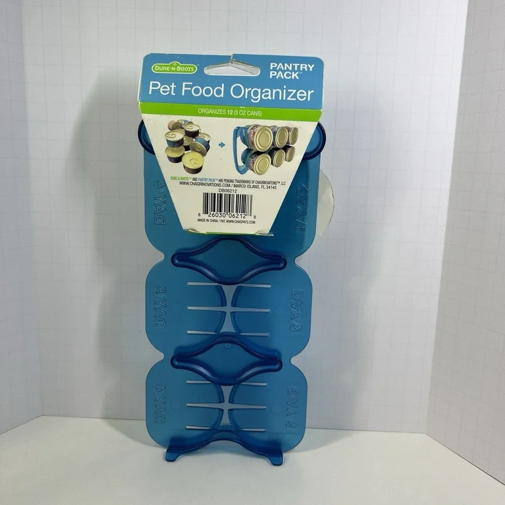 Duke N Boots‎ Pantry Pack Pet Food Organizer Holds 12 3oz Cans Blue